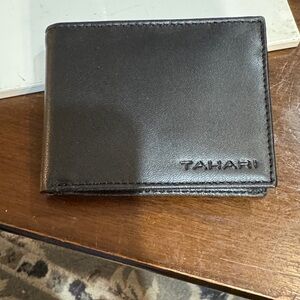 Tahari Black Leather Card Holder